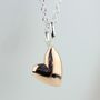 Devotion 18ct Rose Gold Plated Heart Necklace, thumbnail 2 of 4