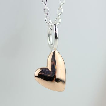 Devotion 18ct Rose Gold Plated Heart Necklace, 2 of 4