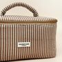 Travel Towel Vanity Case Chestnut Stripes, thumbnail 3 of 4