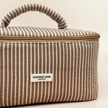 Travel Towel Vanity Case Chestnut Stripes, 3 of 4