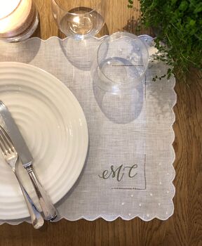 Personalised Linen Placemat, 4 of 6