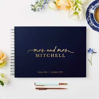 Personalised Stylish Wedding Guest Book, 3 of 11