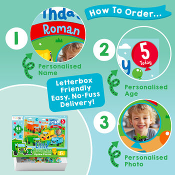 Personalised Little Dustbins Birthday Jigsaw Puzzle, 4 of 9