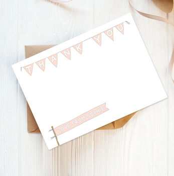 Personalised Thank You Note Cards In 18 Colours, 2 of 5