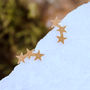 Gold Plated Triple Star Stud Earrings, thumbnail 1 of 4