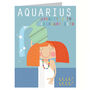 Mini Aquarius Zodiac Card, thumbnail 2 of 5