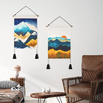 Two Pack Forest Mountain Nature Landscape Tapestries, 3 of 7