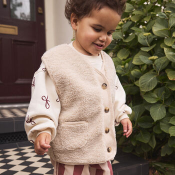 Personalised Baby And Toddler Sherpa Vest, 4 of 12