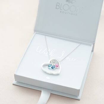 Family Birthstone Heart Personalised Necklace, 8 of 12