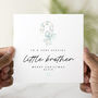 Personalised Little Brother Christmas Candy Cane Card, thumbnail 1 of 3