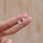 Chubby Robin Bird Stud Earrings In Sterling Silver, thumbnail 2 of 12
