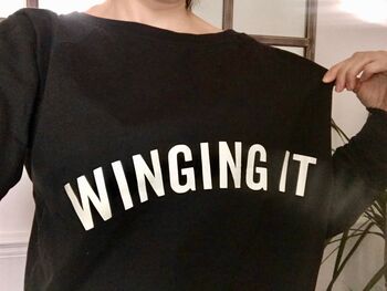 Ladies 'Winging It' Slounge Sweatshirt, 4 of 7