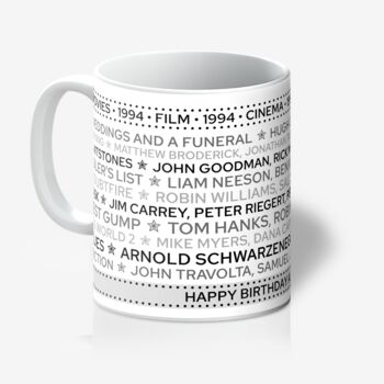 Personalised 30th Birthday Gift Mug Of 1994 Movies, 2 of 4