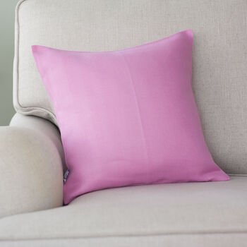 Lollypop Pink Herringbone Cushion Cover, 2 of 2