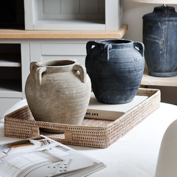 Aged Clay Vase With Handles, 4 of 4