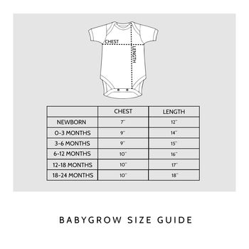 Personalised New Baby Name Rainbow Babygrow, 4 of 6