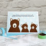 'Daddy Bear' Personalised Birthday Card From Children, thumbnail 3 of 5