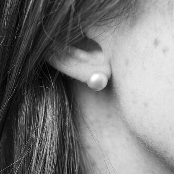 Seville White Pearl Stud Earrings, 5 of 8