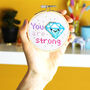 You Are Strong Mini Cross Stitch Kit, thumbnail 3 of 10