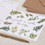 Botanical Ferns Just A Note To Say A6 Postcard Pack, thumbnail 1 of 3