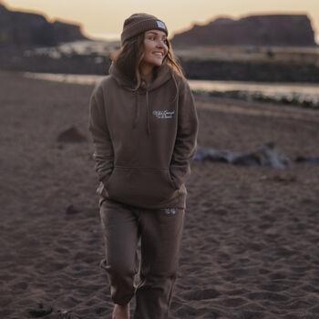 Womens 'Wild Enough' Brown Heavyweight Hoodie, 2 of 6