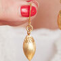 Matte Gold And Silver Teardrop Drop Earrings, thumbnail 2 of 5