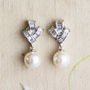 Amy Crystal Pearl Earrings, thumbnail 1 of 2