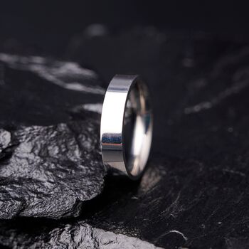 Silver Engraved 5mm Band Ring, 3 of 11