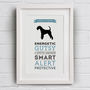 Airedale Terrier Dog Breed Traits Print, thumbnail 4 of 5