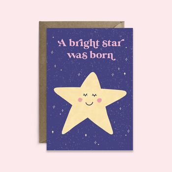 A Bright Star Was Born New Baby Card, 3 of 4