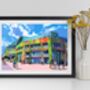 Centre Court Wimbledon, London Tennis Illustration Art Print, thumbnail 2 of 3