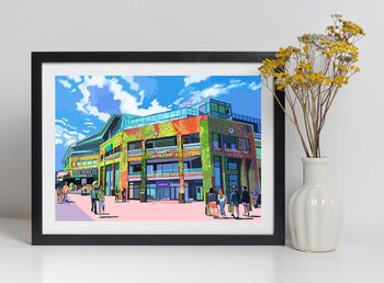 Centre Court Wimbledon, London Tennis Illustration Art Print, 2 of 3