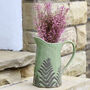 Fern Green Ceramic Pitcher Vase, thumbnail 7 of 9