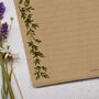 A4 Kraft Letter Writing Paper With Green Botanical Leaf, thumbnail 2 of 4