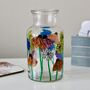 Wildflower Hand Painted Bud Vase With Black Bow, thumbnail 3 of 7