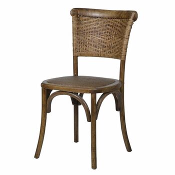 Rattan Weave High Back Dining Chair, 2 of 3