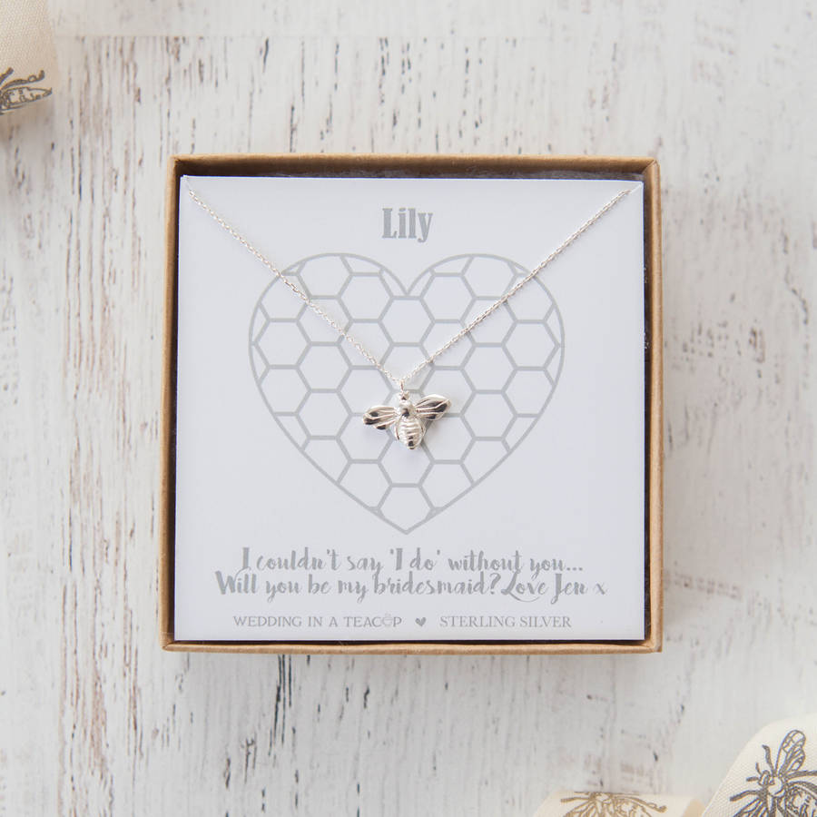 'The Bee's Knees' Silver Necklace By Wedding in a Teacup ...