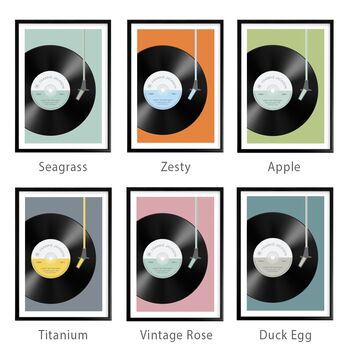 Personalised 33rpm Vinyl Record Music Print, 7 of 9