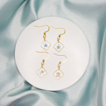 Forget Me Not Minimalist Silver Or Gold Earrings, 9 of 12