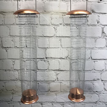 Attractively Styled Copper Nut Feeders Set Of Two, 3 of 3