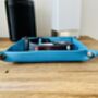 Personalised Sky Blue Leather Accessories Desk Tray, thumbnail 5 of 10