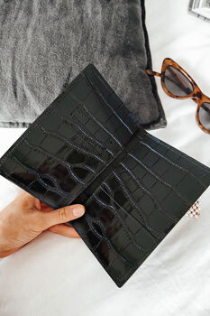 Personalised Croc Leather Passport Cover, 8 of 12