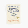 Always In My Heart Across The Miles Father's Day Card, thumbnail 3 of 3