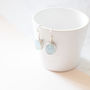 Powder Blue Faceted Glass Earrings, thumbnail 3 of 4