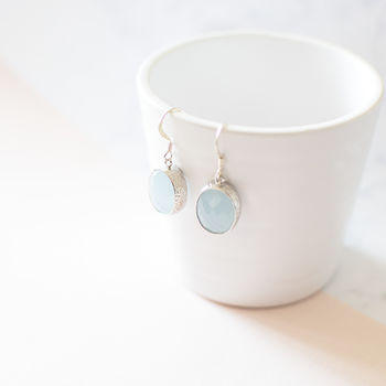 Powder Blue Faceted Glass Earrings, 3 of 4