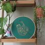 Green Sloth Embroidery Kit, thumbnail 1 of 7