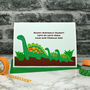 'Dinosaurs' Personalised Birthday Card From Children, thumbnail 1 of 8