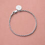 Personalised Sterling Silver Twisted Rope Bracelet, thumbnail 1 of 6