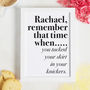 Personalised Remember When Print, thumbnail 3 of 6