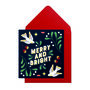 Christmas Merry And Bright Pack Of 10 Cards, thumbnail 3 of 3